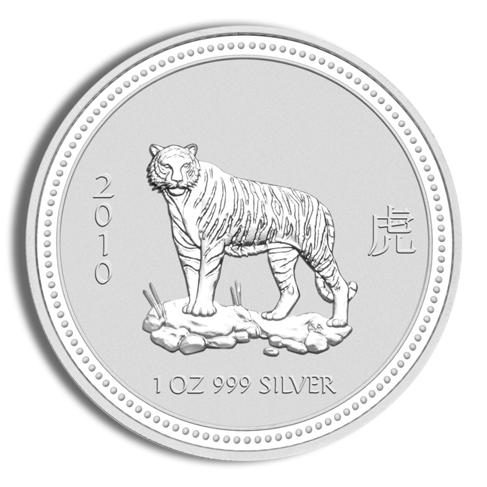 2010 1 Oz Australia Silver Lunar Tiger (Series I) - BU