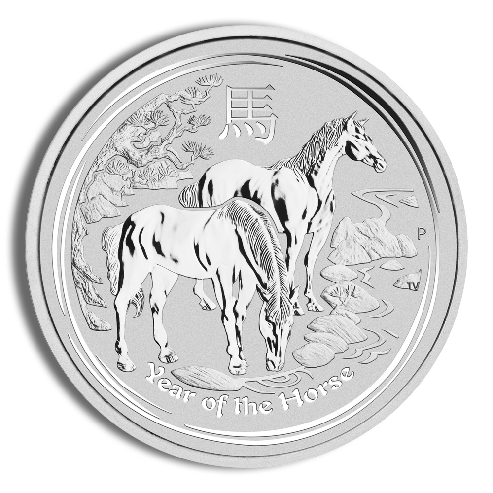 2014 1/2 Oz Australia Silver Lunar Horse (Series II) - BU