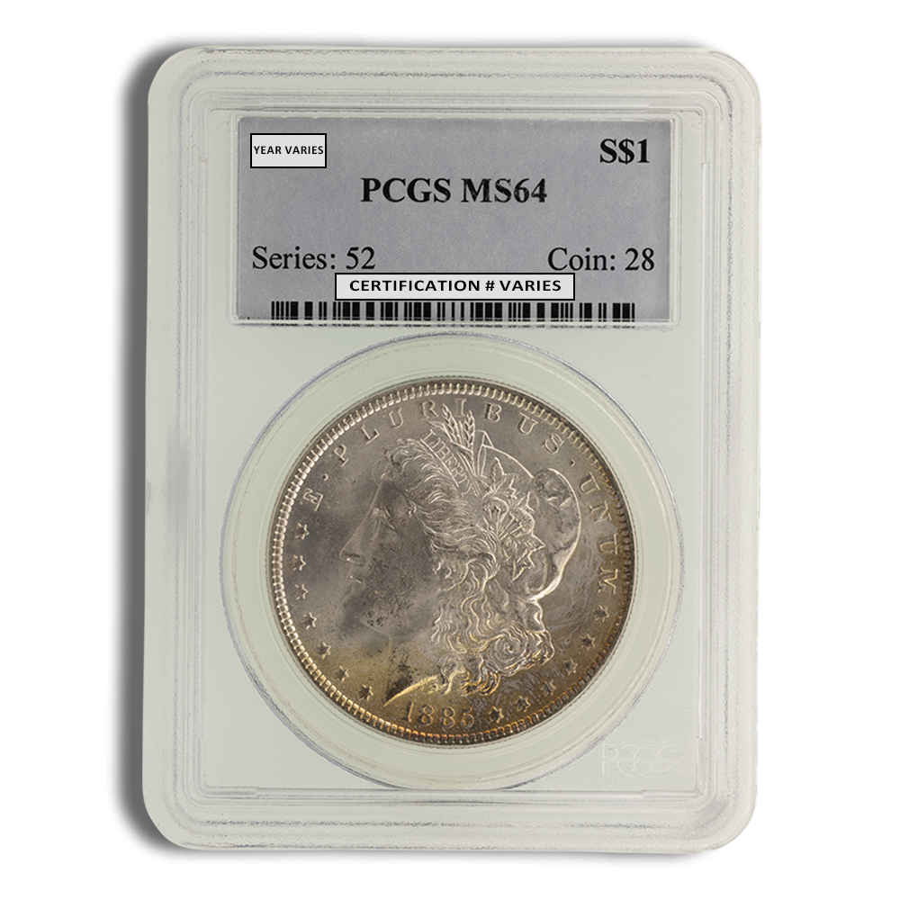 1878-1904 Morgan Silver Dollar - PCGS MS64 Toned