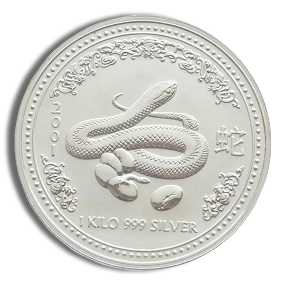 2001 1 Kilo Australia Silver Lunar Snake (Series I) - BU