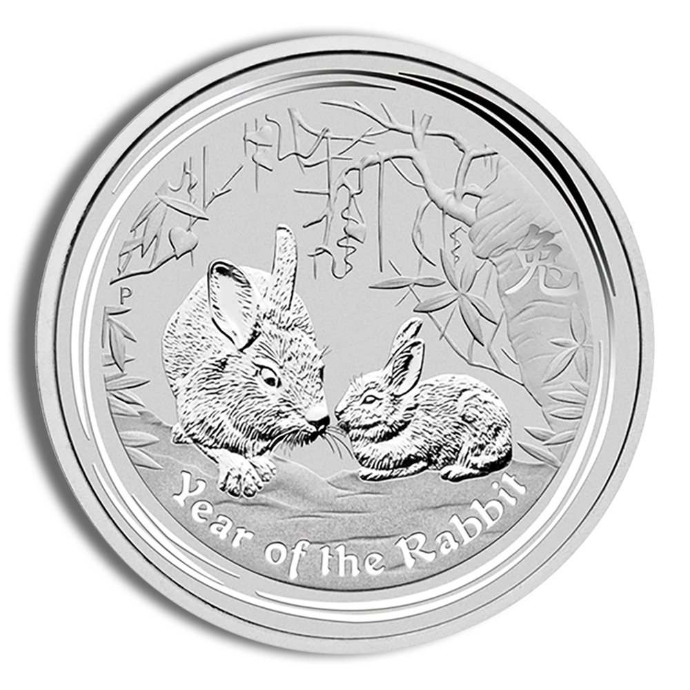 2011 1 Oz Australia Silver Lunar Rabbit (Series II) - BU