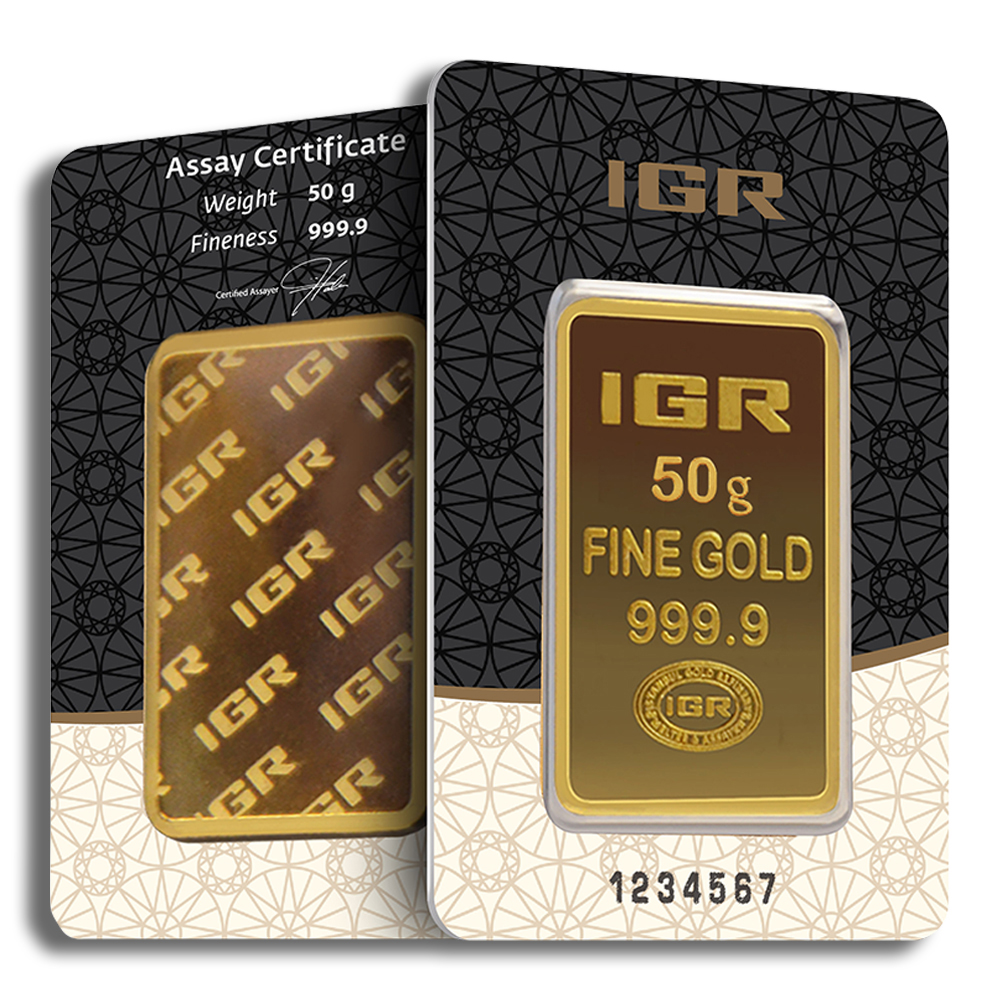 50 Gram Gold Bar - IGR Metals (In Assay Card)