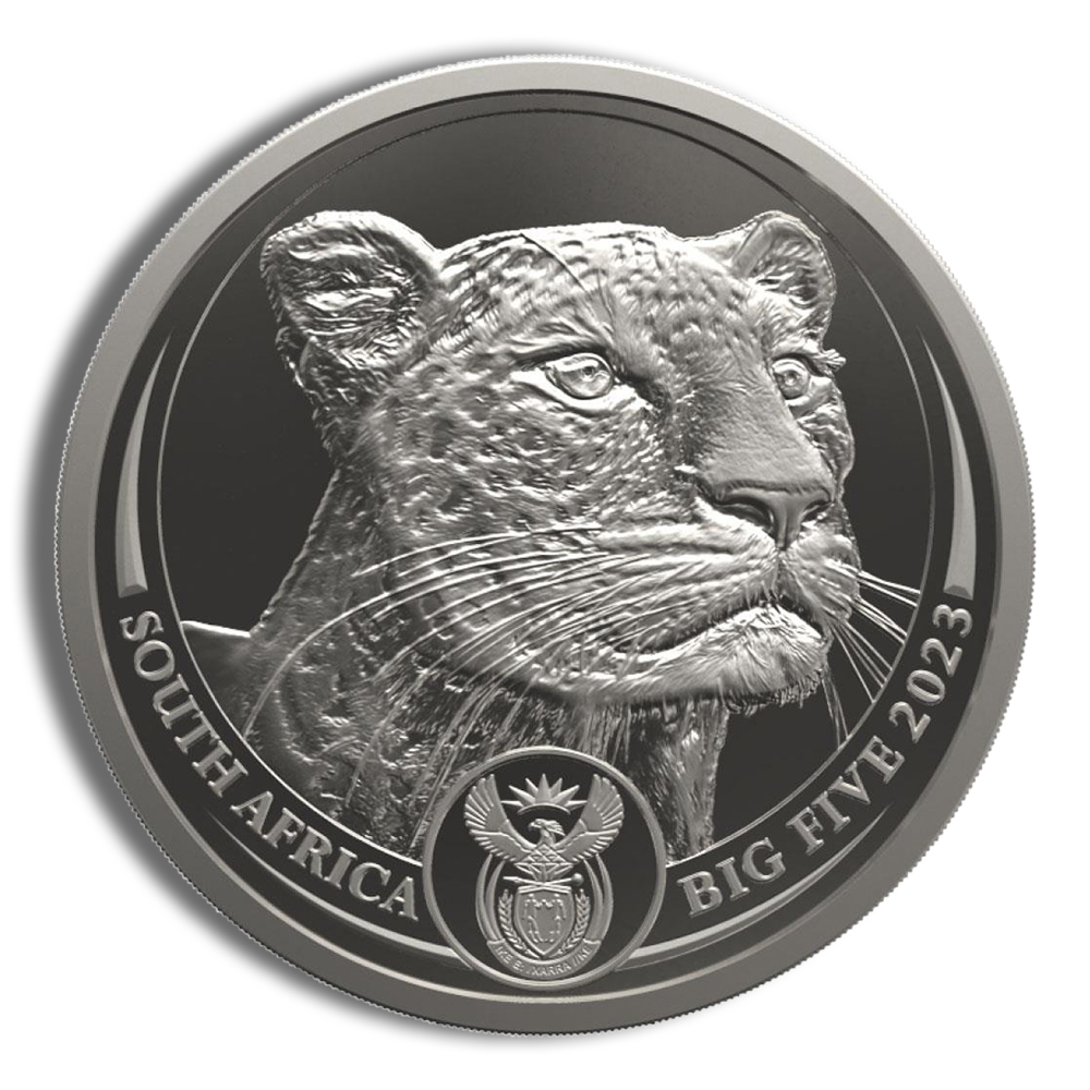 2023 1 Oz Platinum South Africa Big 5 Leopard Proof - BU (with Box and COA)