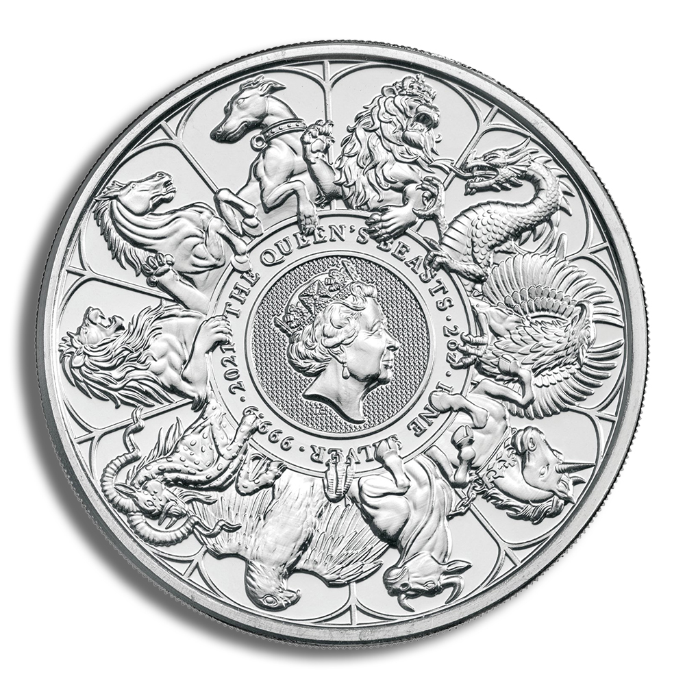 2021 2 Oz Silver Great Britain Queen's Beasts (Completer, 10 Beasts) - BU