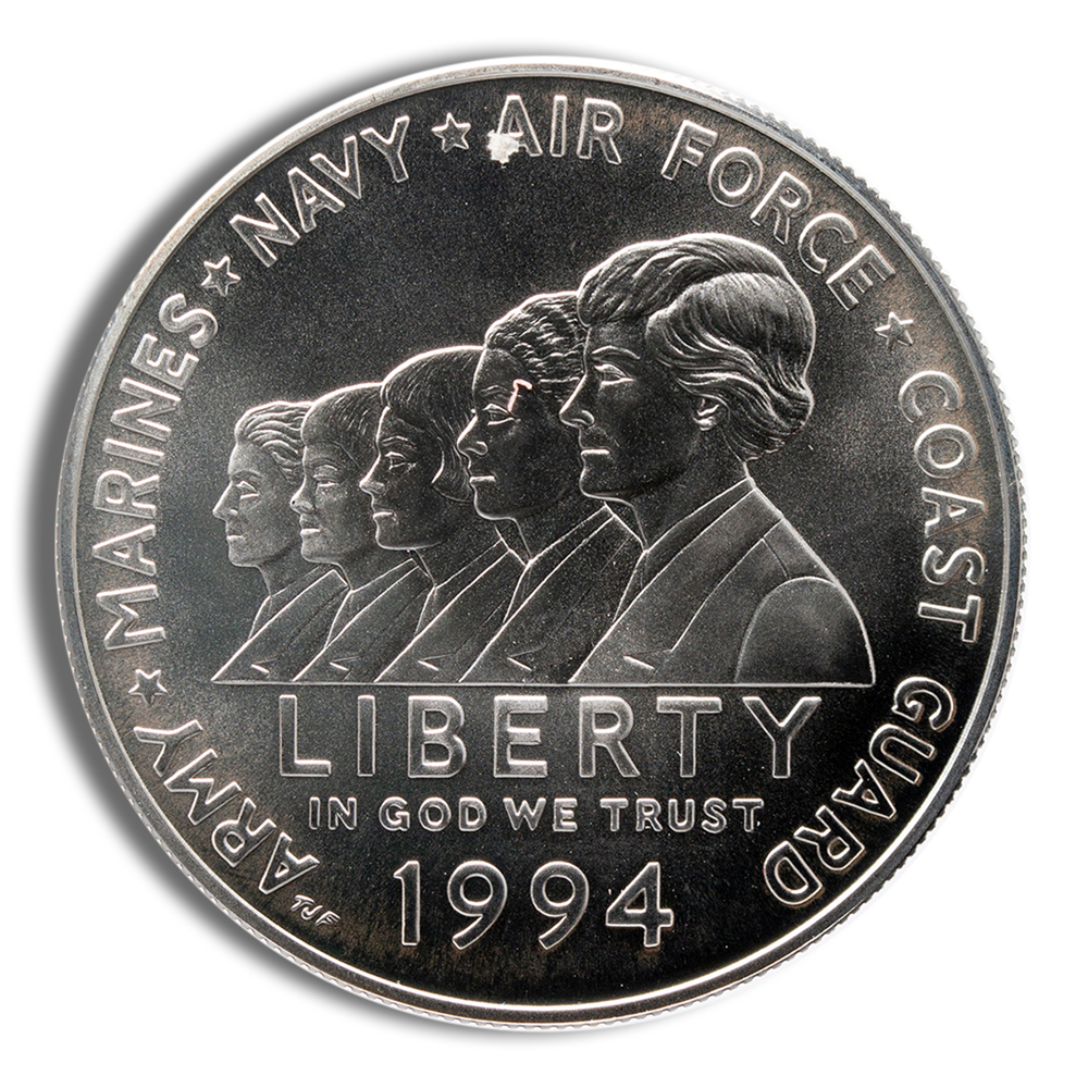 1994-W $1 Women in Military Silver Commemorative - BU