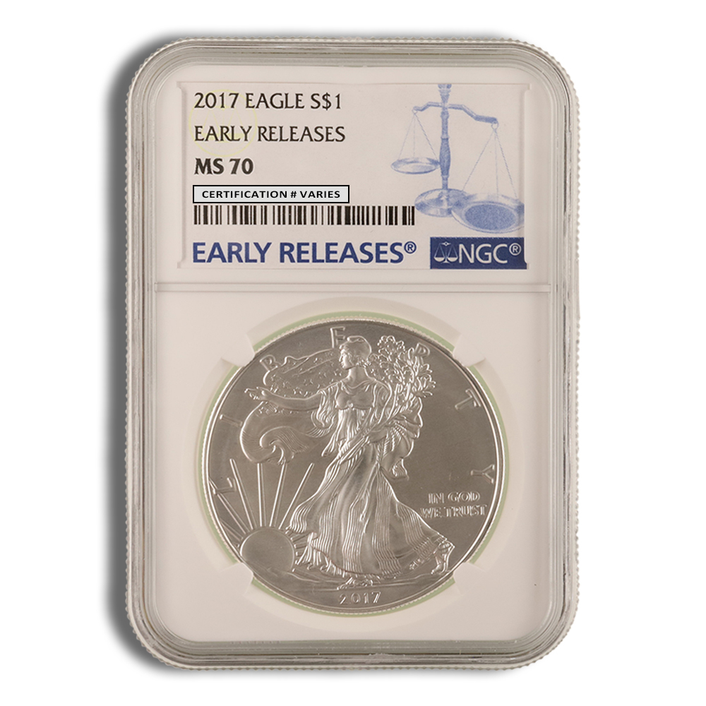 2017 Silver American Eagle - NGC MS70 (Early Releases)