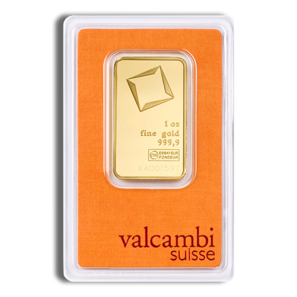 1 Oz Gold Bar - Valcambi (In Assay Card)