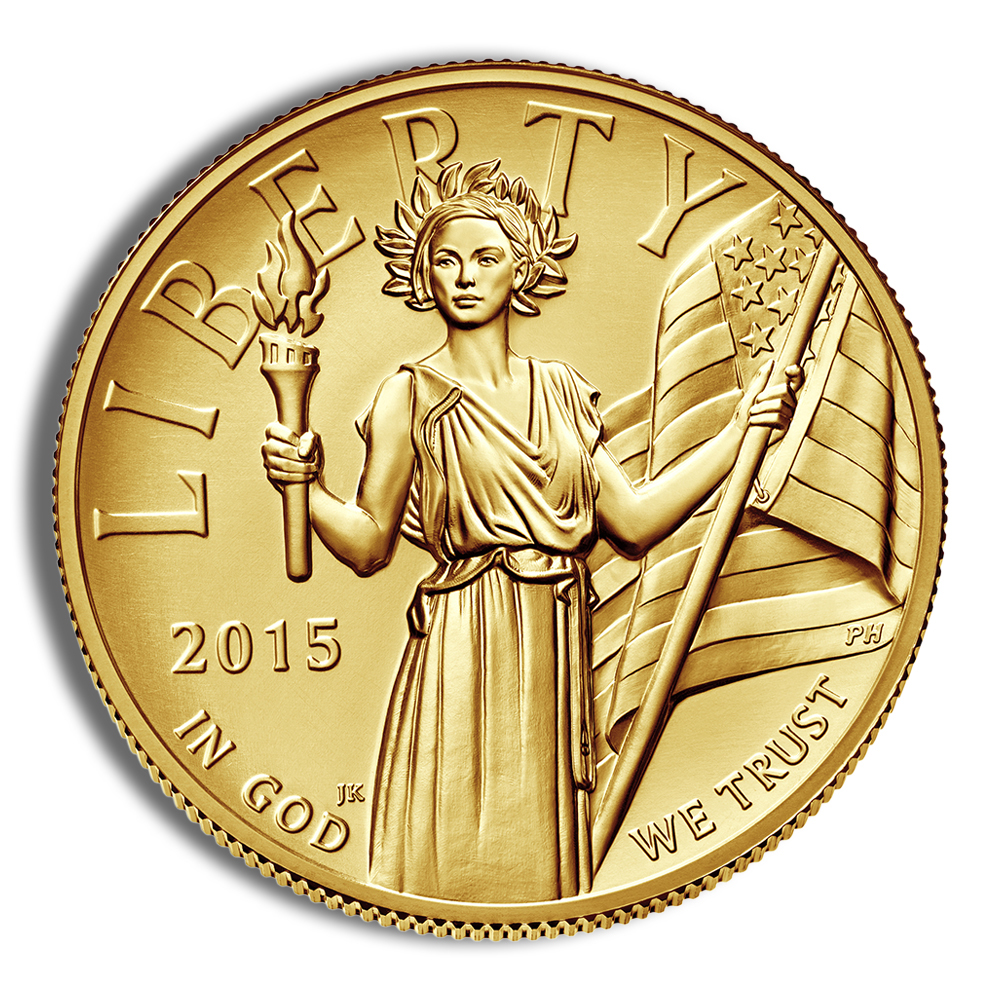 2015-W 1 Oz American Liberty High Relief Gold Coin - BU (with Box and COA)