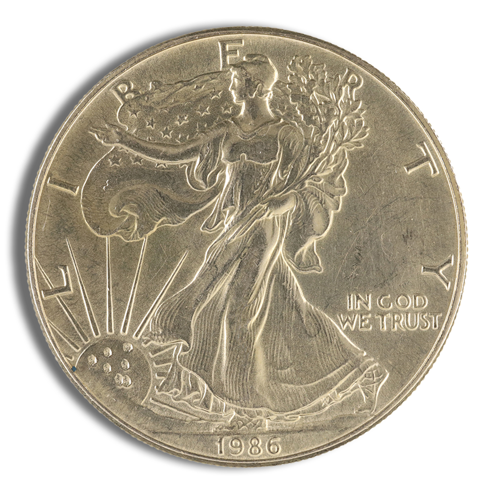 1986 Silver American Eagle (Impaired Condition)