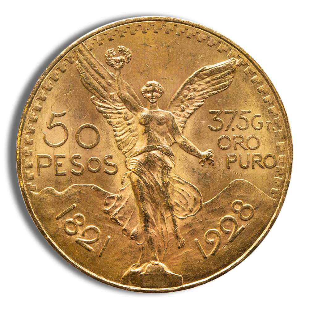 1924 Mexico Gold 50 Peso - BU