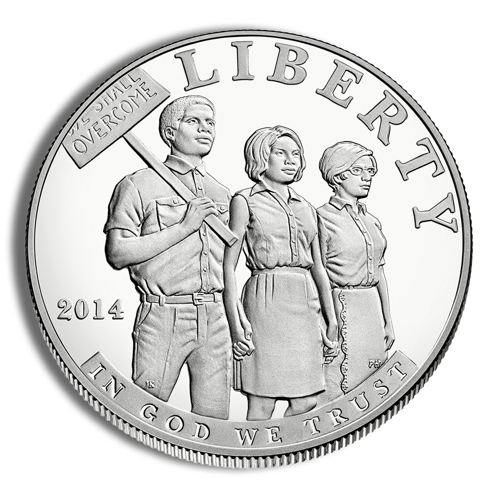 2014-P $1 Civil Rights Act Silver Commemorative Proof - BU