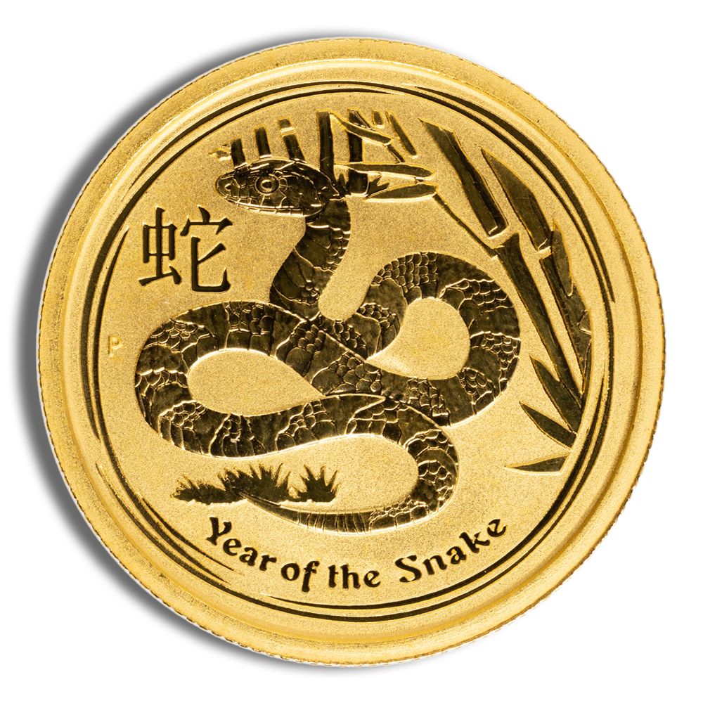 2013 1/4 Oz Australia Gold Lunar Snake (Series II) - BU