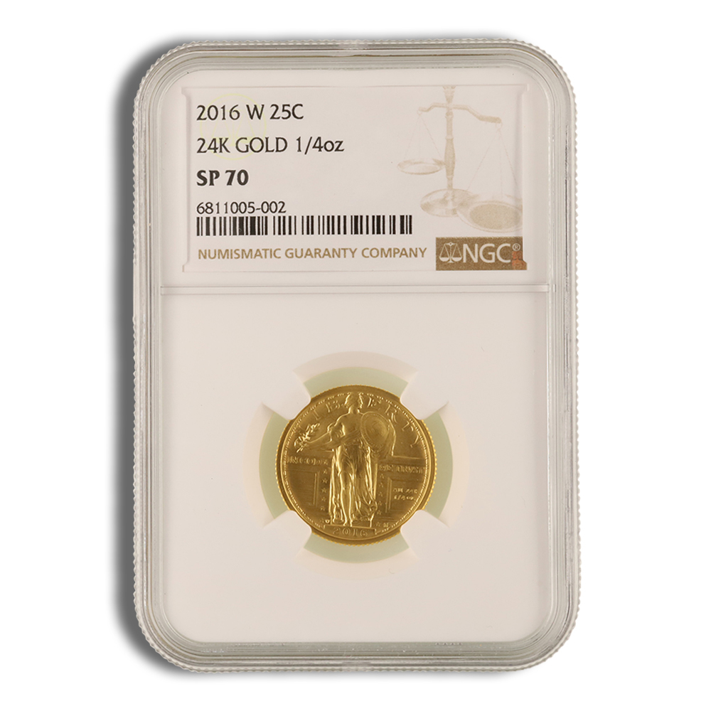 2016-W 1/4 Oz Gold Standing Liberty Centennial - NGC SP70