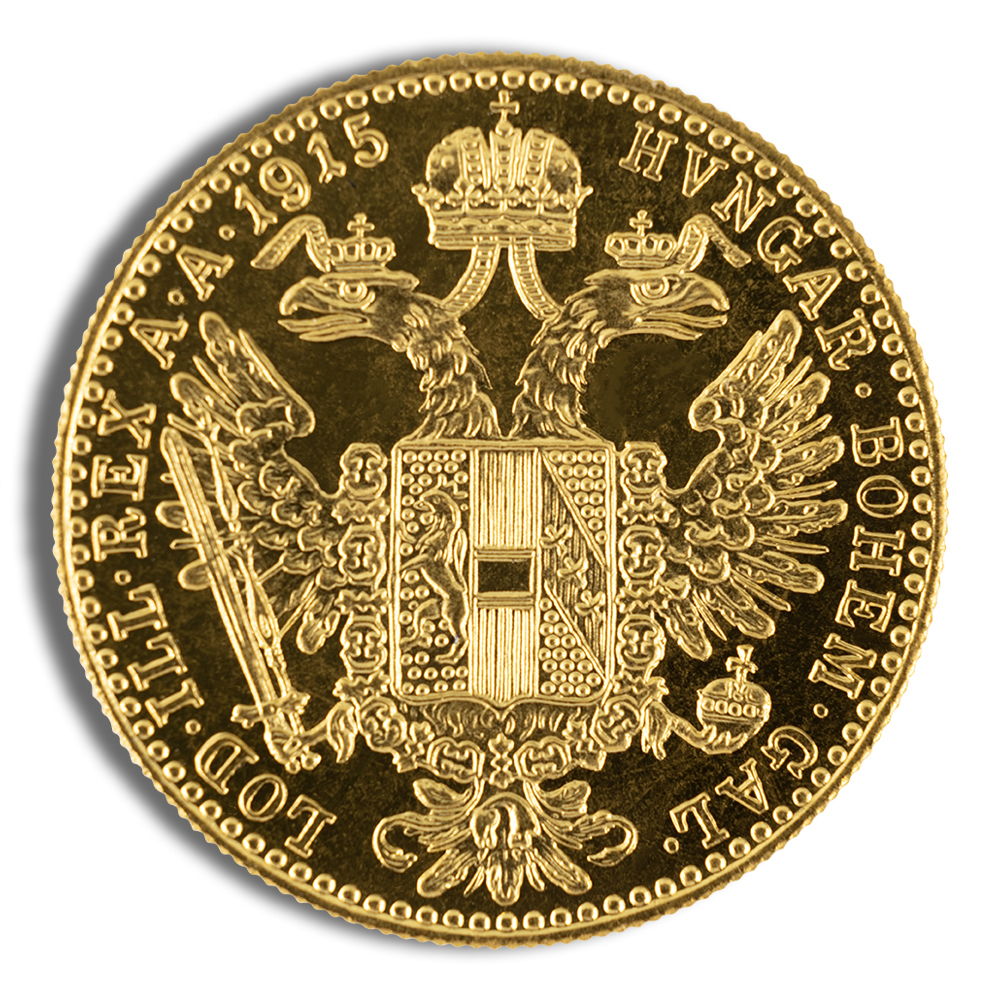 1915 Austria Gold 1 Ducat Restrike - AU+