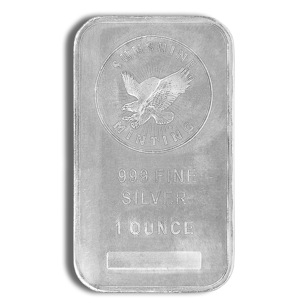 1 Oz Silver Bar - Sunshine Mint SMI (Sealed Packaging)