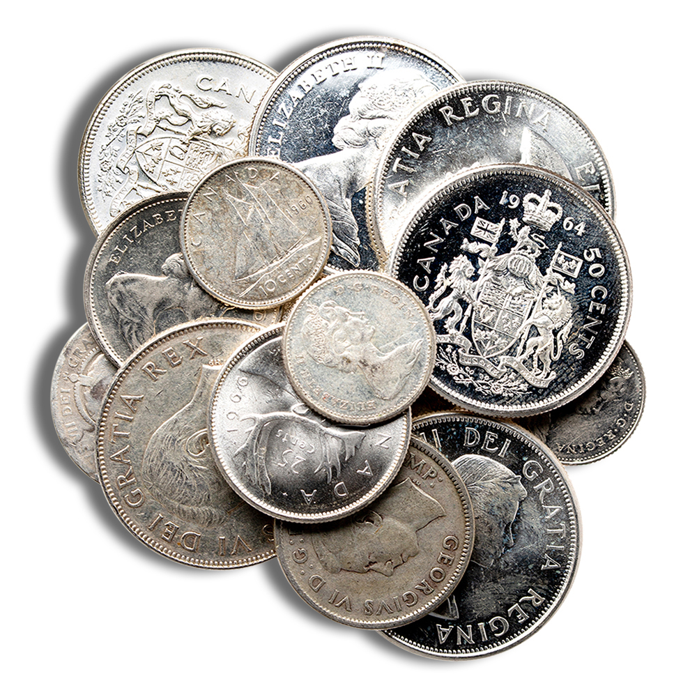 80% Silver Canadian Coins - $1 Face Value