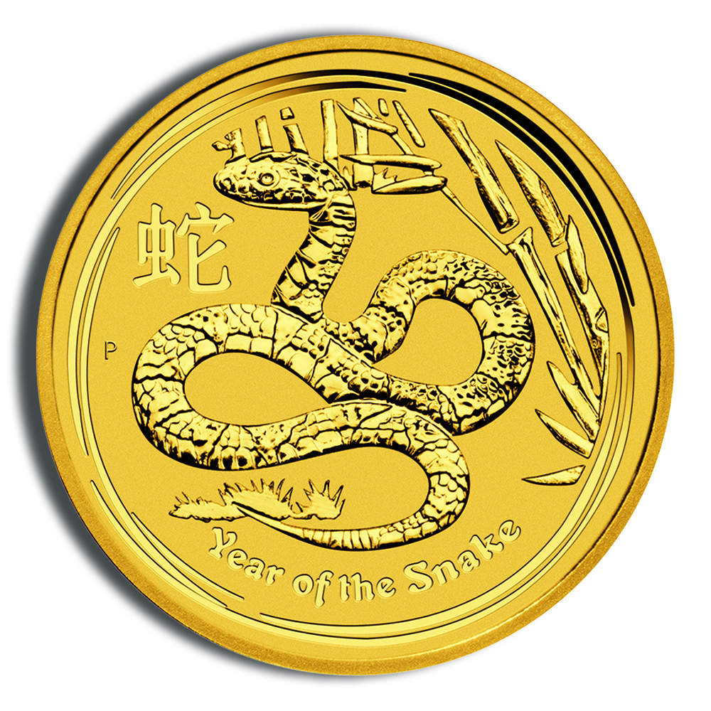 2013 2 Oz Australia Gold Lunar Snake (Series II) - BU