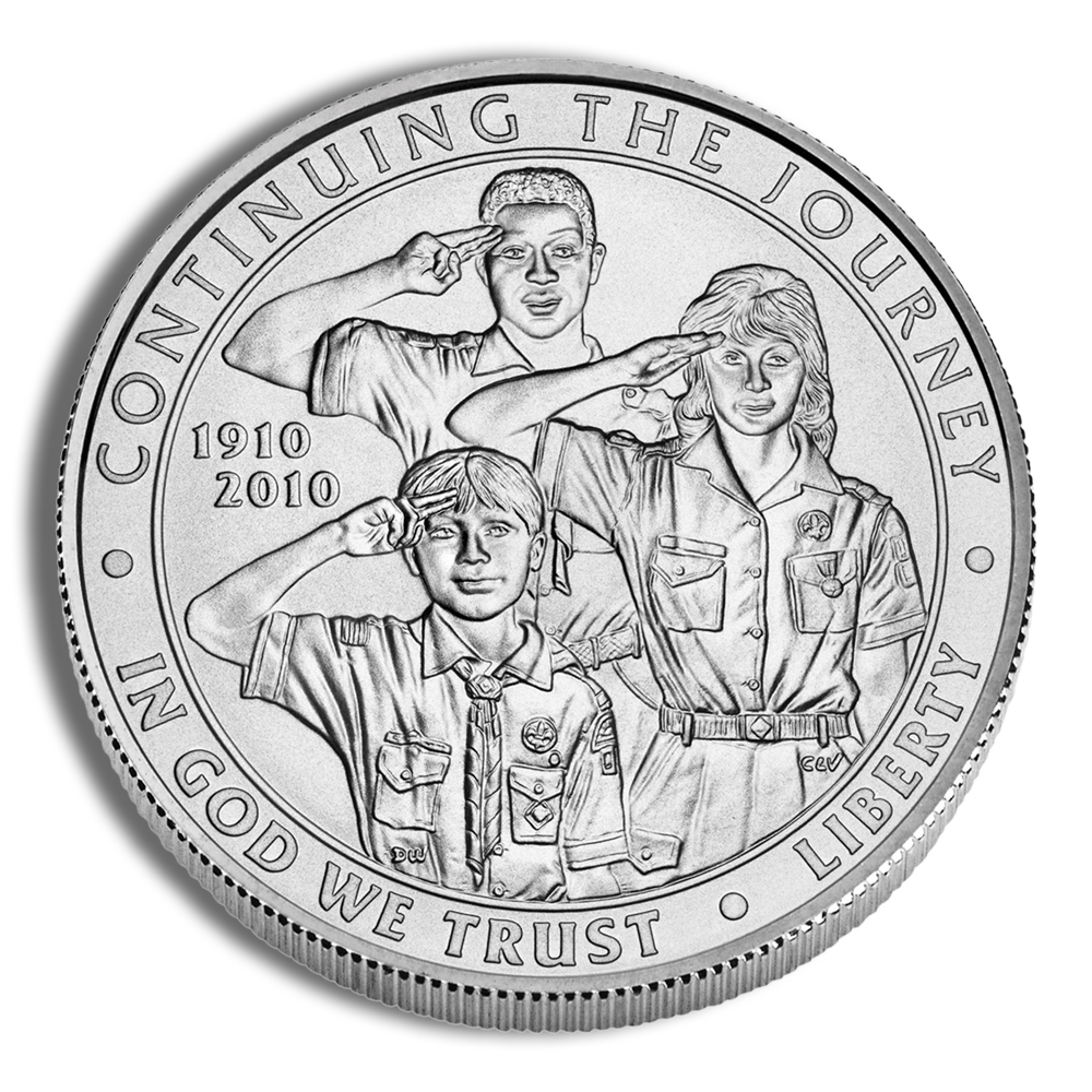 2010-P $1 Boy Scouts Silver Commemorative - BU