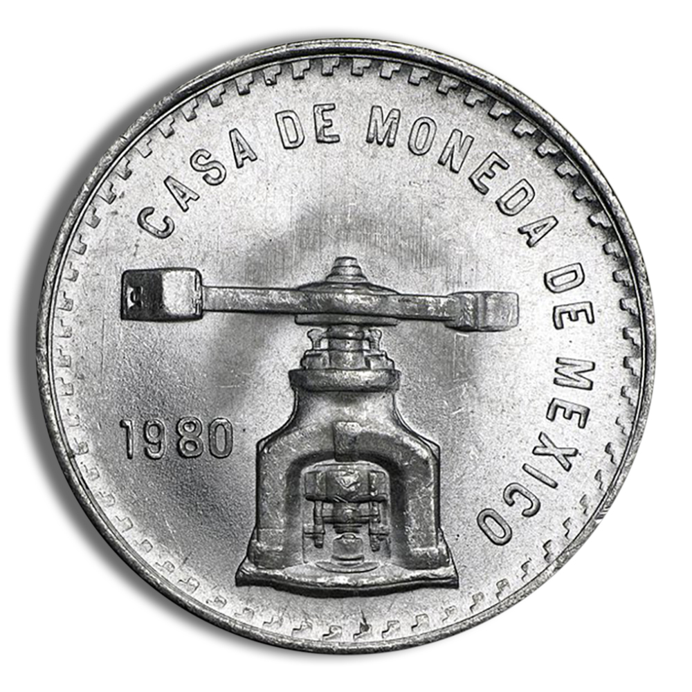 1 Oz Mexico Onza Balance Scale Silver Coin - BU (Random Year, 1978-1980)