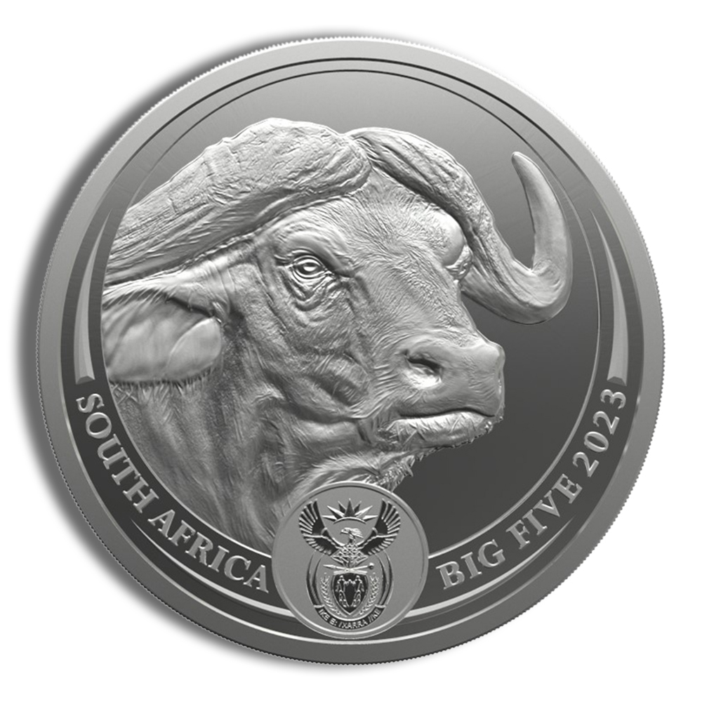 2023 1 Oz Silver South Africa Big 5 Buffalo Coin (Series II) - BU (with COA)