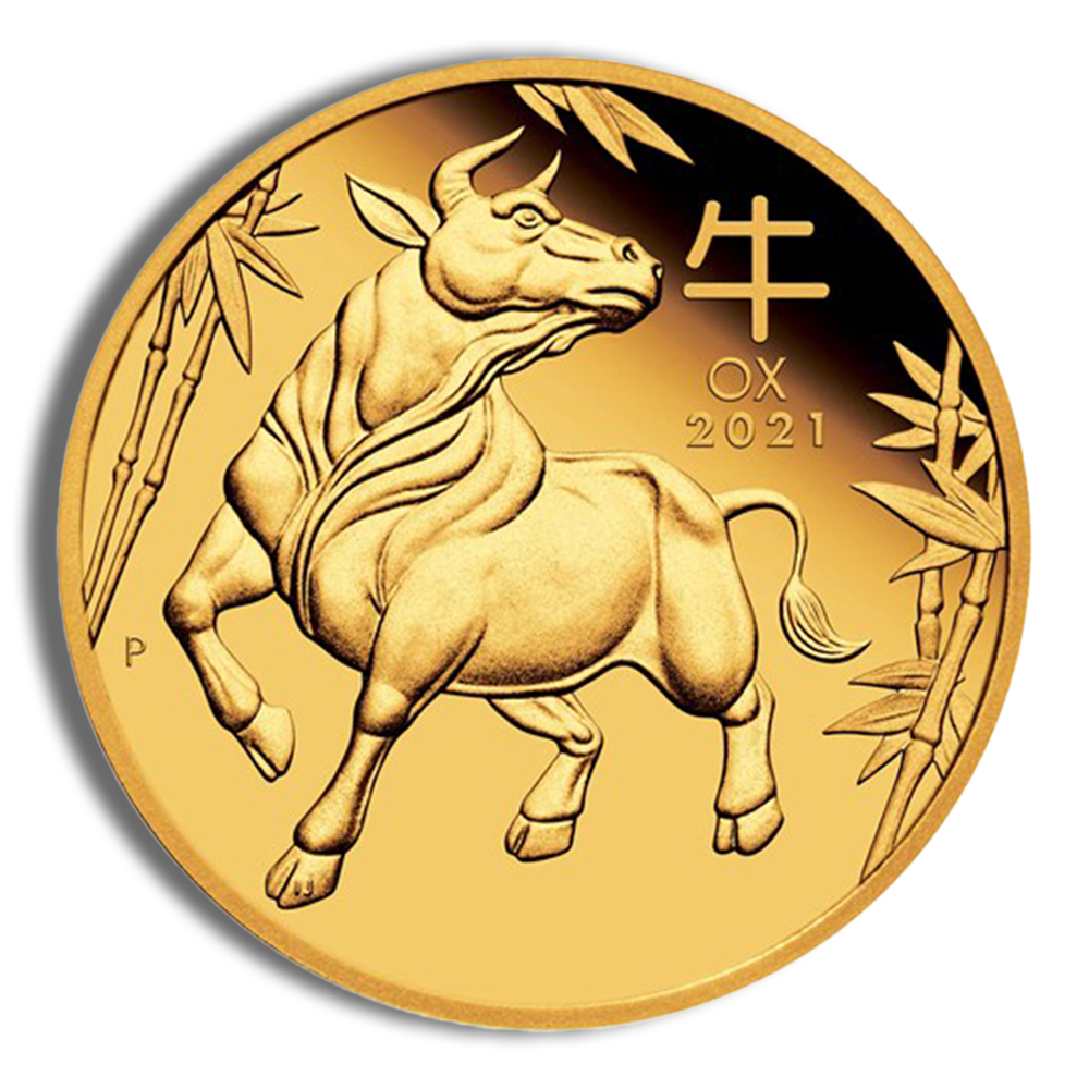 2021 1/4 Oz Australia Gold Lunar Ox (Series III) - BU