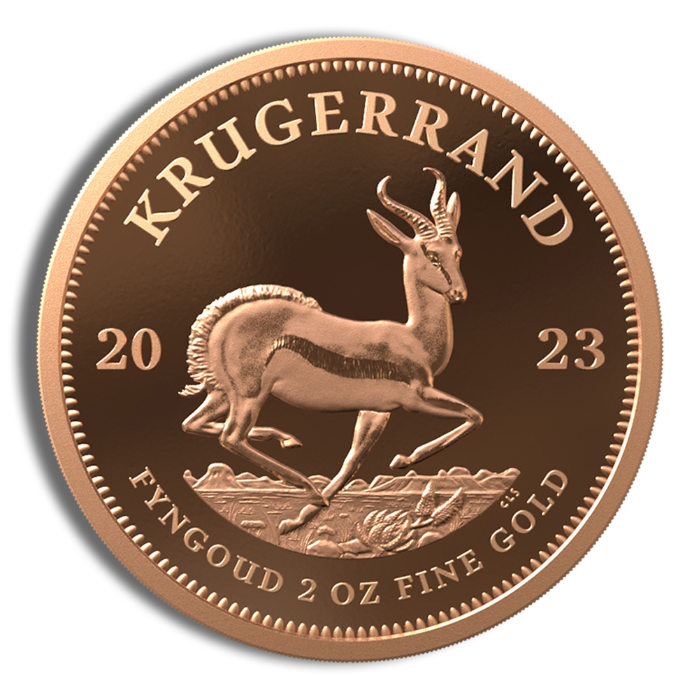 2023 2 Oz Gold South Africa Krugerrand Proof - BU