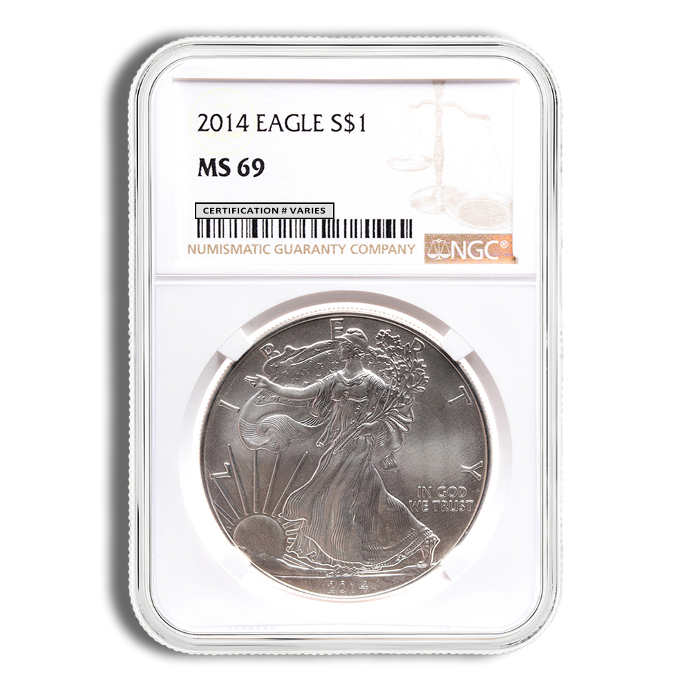 2014 Silver American Eagle - NGC MS69