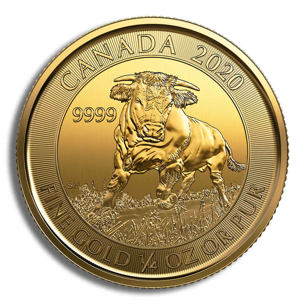 2020 1/4 Oz Canadian Bull Gold Coin - BU