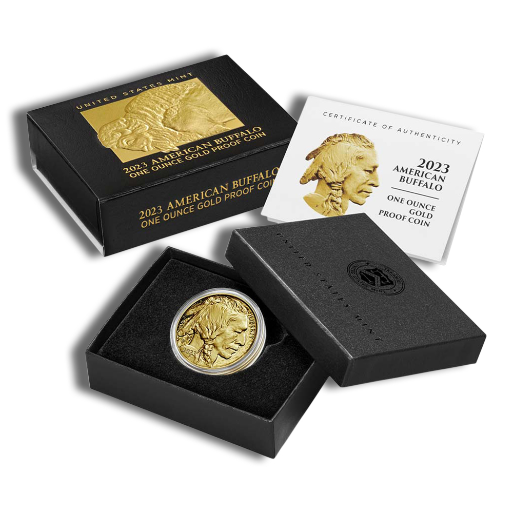 2023-W 1 Oz Proof Gold American Buffalo - BU (with Box and COA)