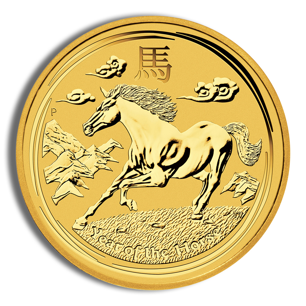 2014 2 Oz Australia Gold Lunar Horse (Series II) - BU