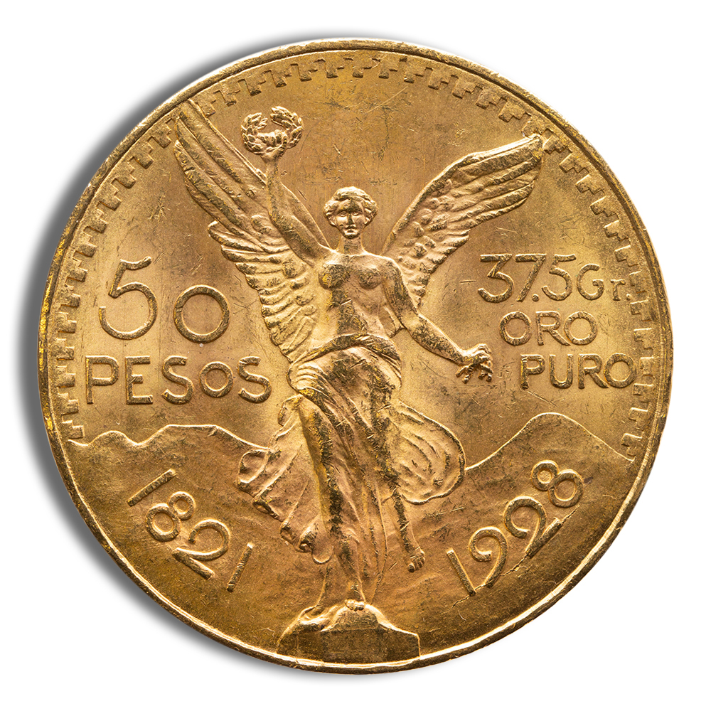 1927 Mexico Gold 50 Peso - BU