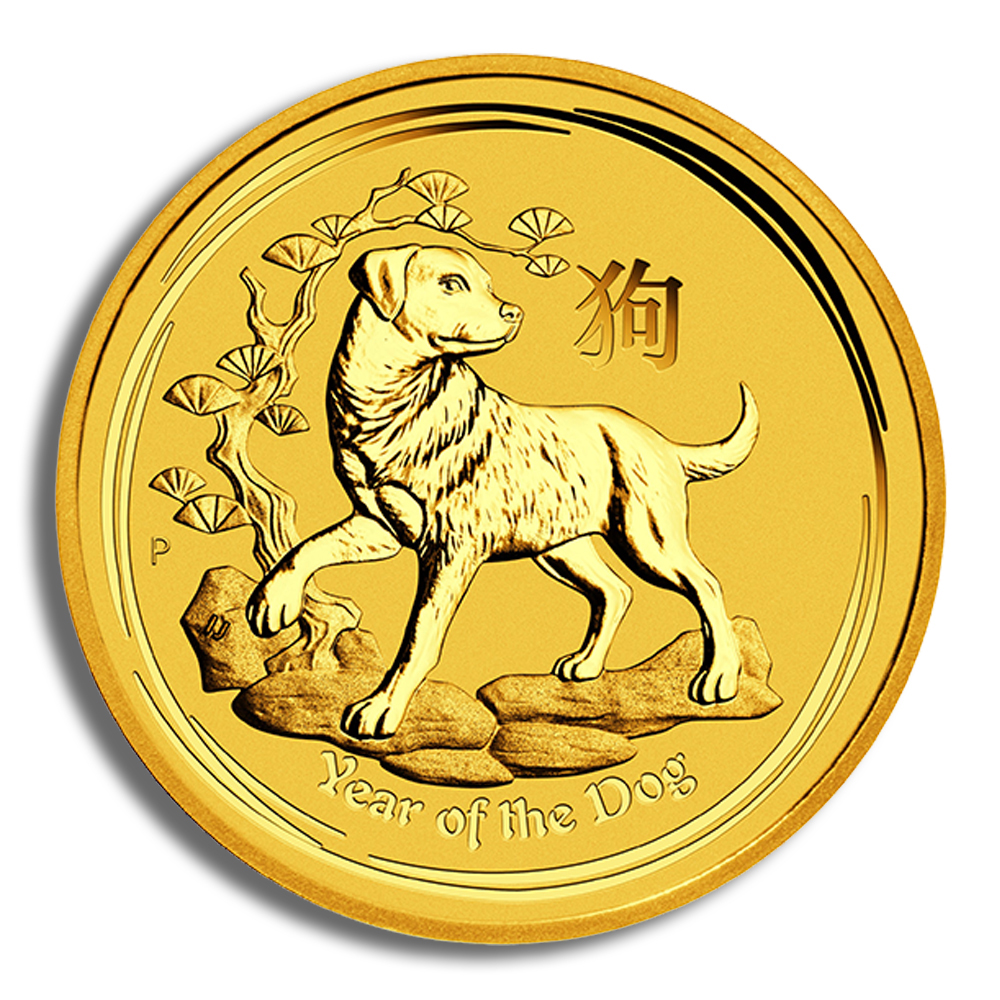 2018 1/2 Oz Australia Gold Lunar Dog (Series II) - BU