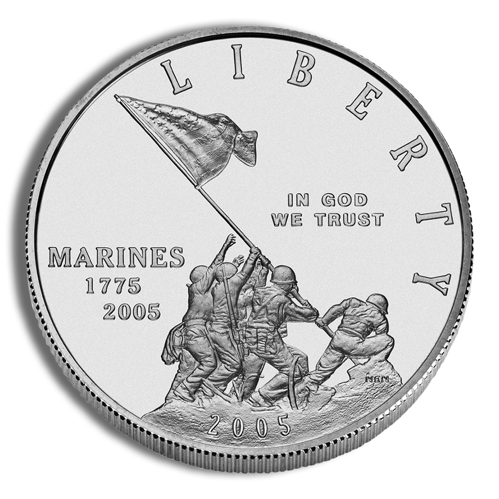 2005-P $1 Marine Corps Silver Commemorative - BU