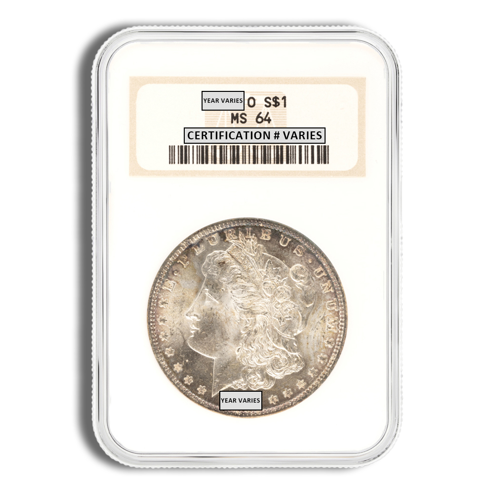 1878-1904 Morgan Silver Dollar - NGC MS64 Toned