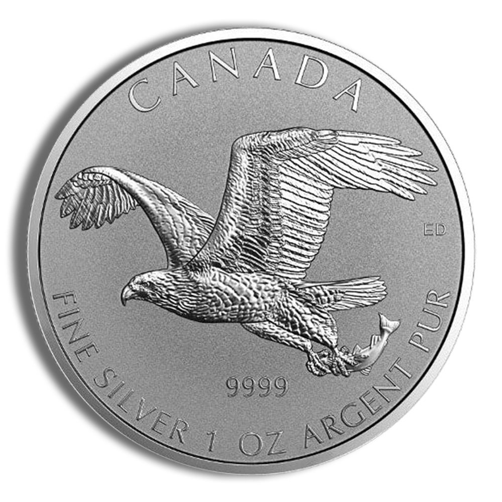 2017 1/2 Oz Canadian Bald Eagle Silver Coin - BU