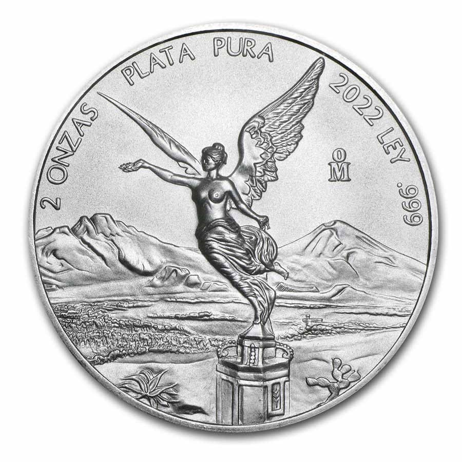 2022 2 Oz Silver Mexico Libertad - BU