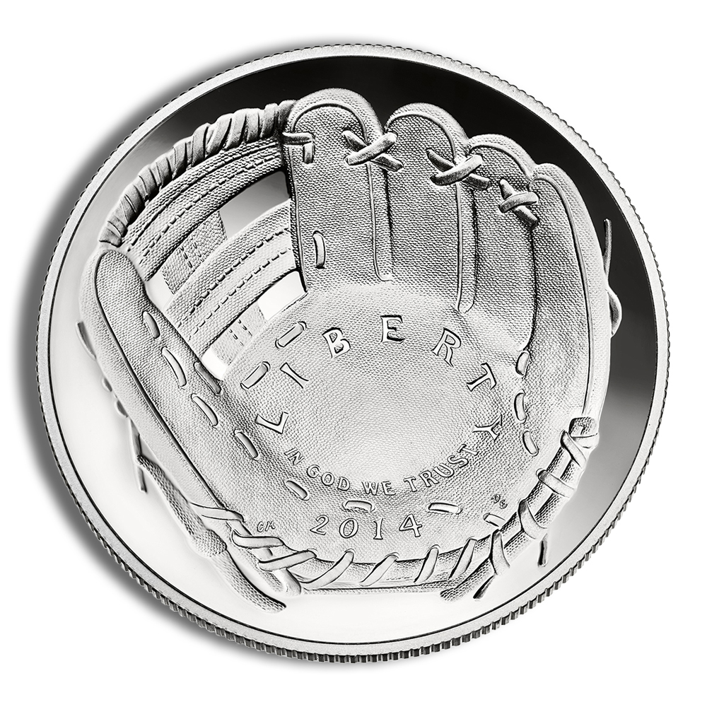 2014-P $1 Baseball Hall Fame Silver Commemorative Proof - BU