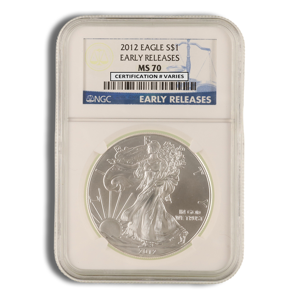 2012 Silver American Eagle - NGC MS70 (Early Releases)