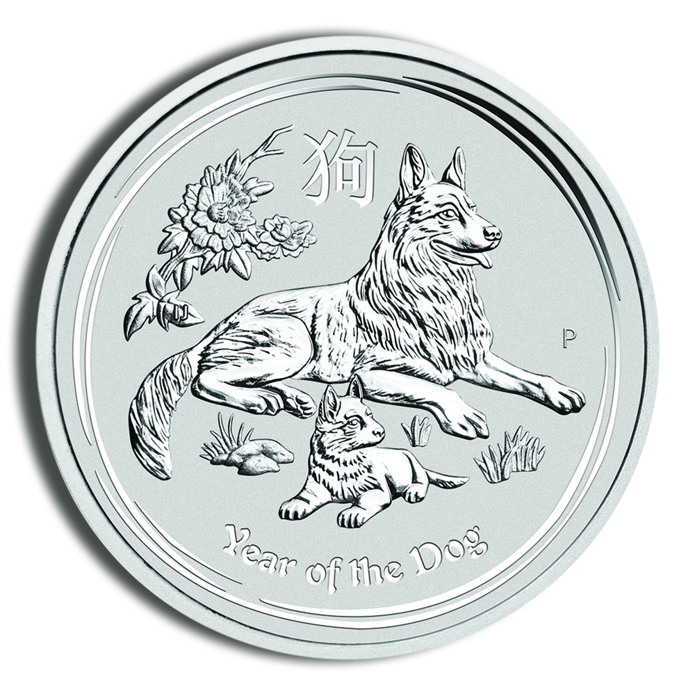 2018 1 Oz Australia Silver Lunar Dog (Series II) - BU