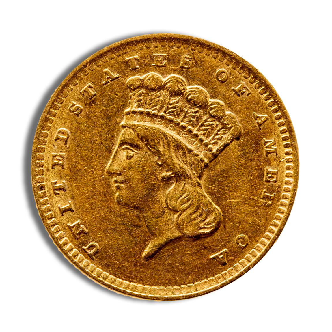 $1 Gold Indian Type 3 - AU (Random Year)