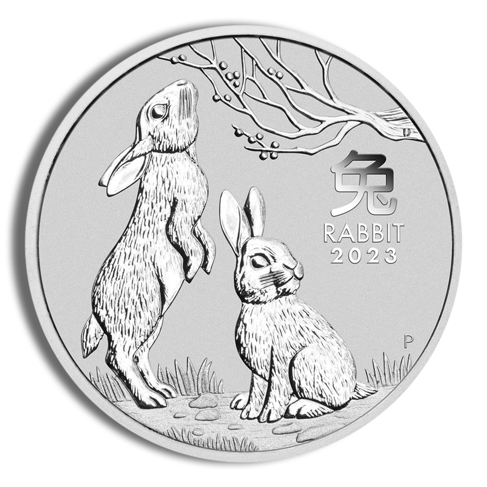 2023 2 Oz Australia Silver Lunar Rabbit (Series III) - BU