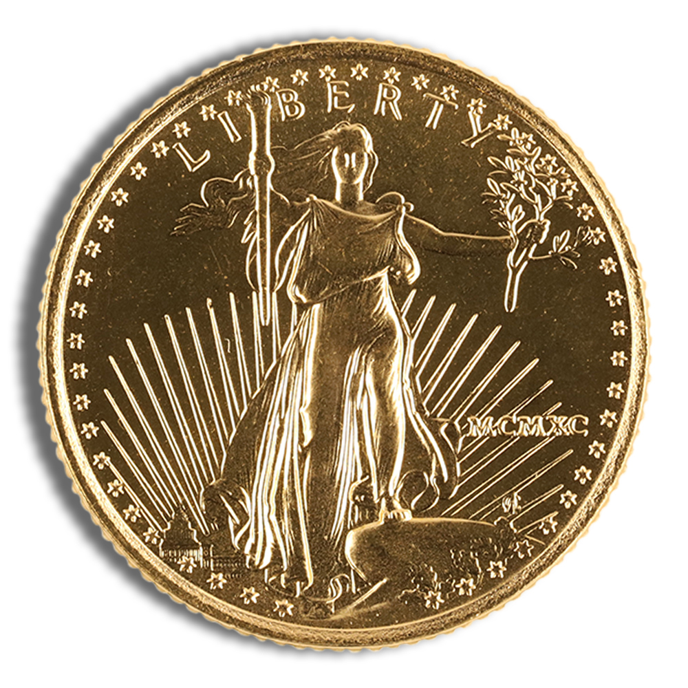 1990 1/10 Oz Gold American Eagle - BU (MCMXC)