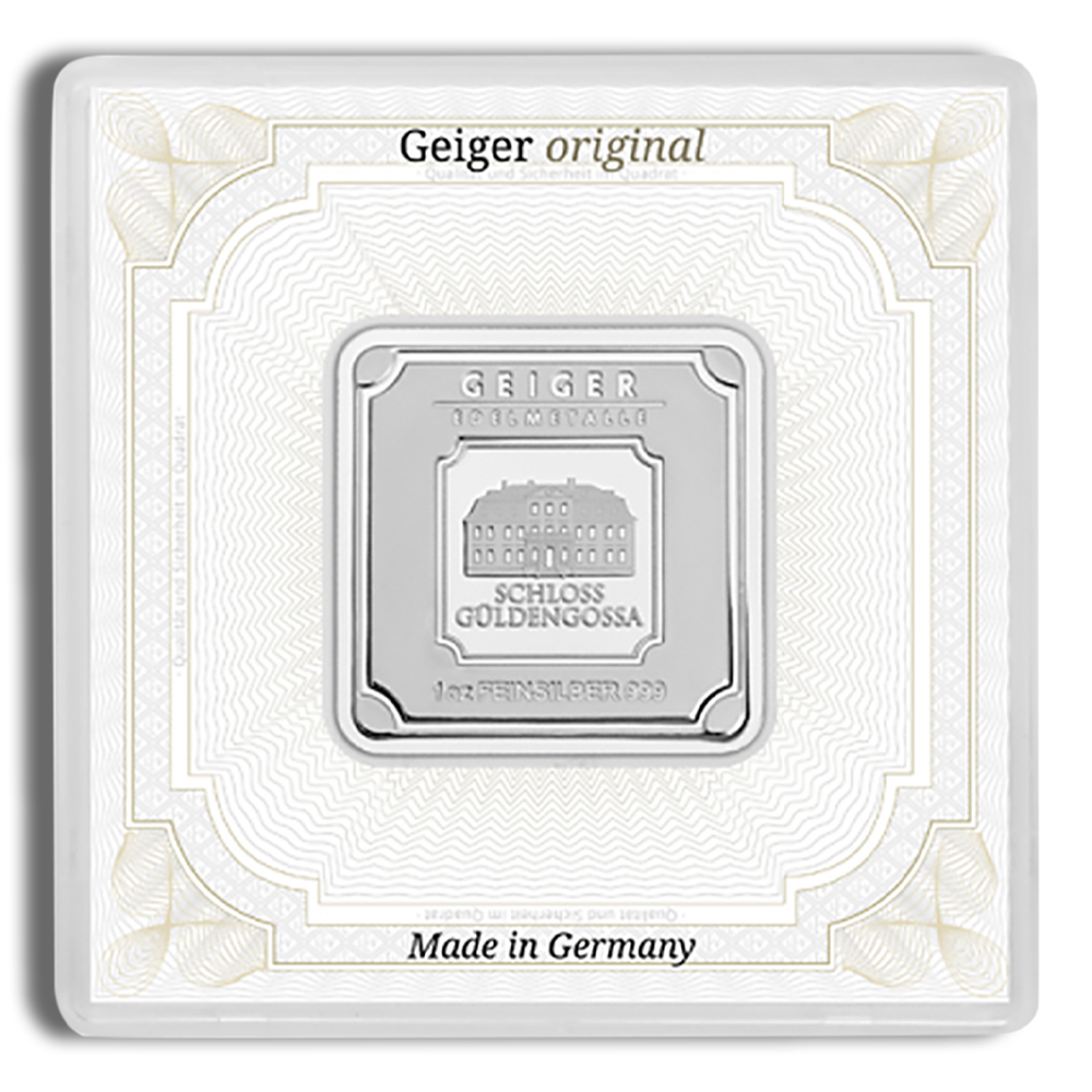 1 Oz Silver Bar - Geiger (In Assay Card)