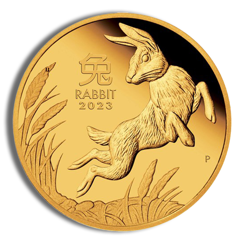 2023 1/4 Oz Australia Gold Lunar Rabbit - Proof - BU