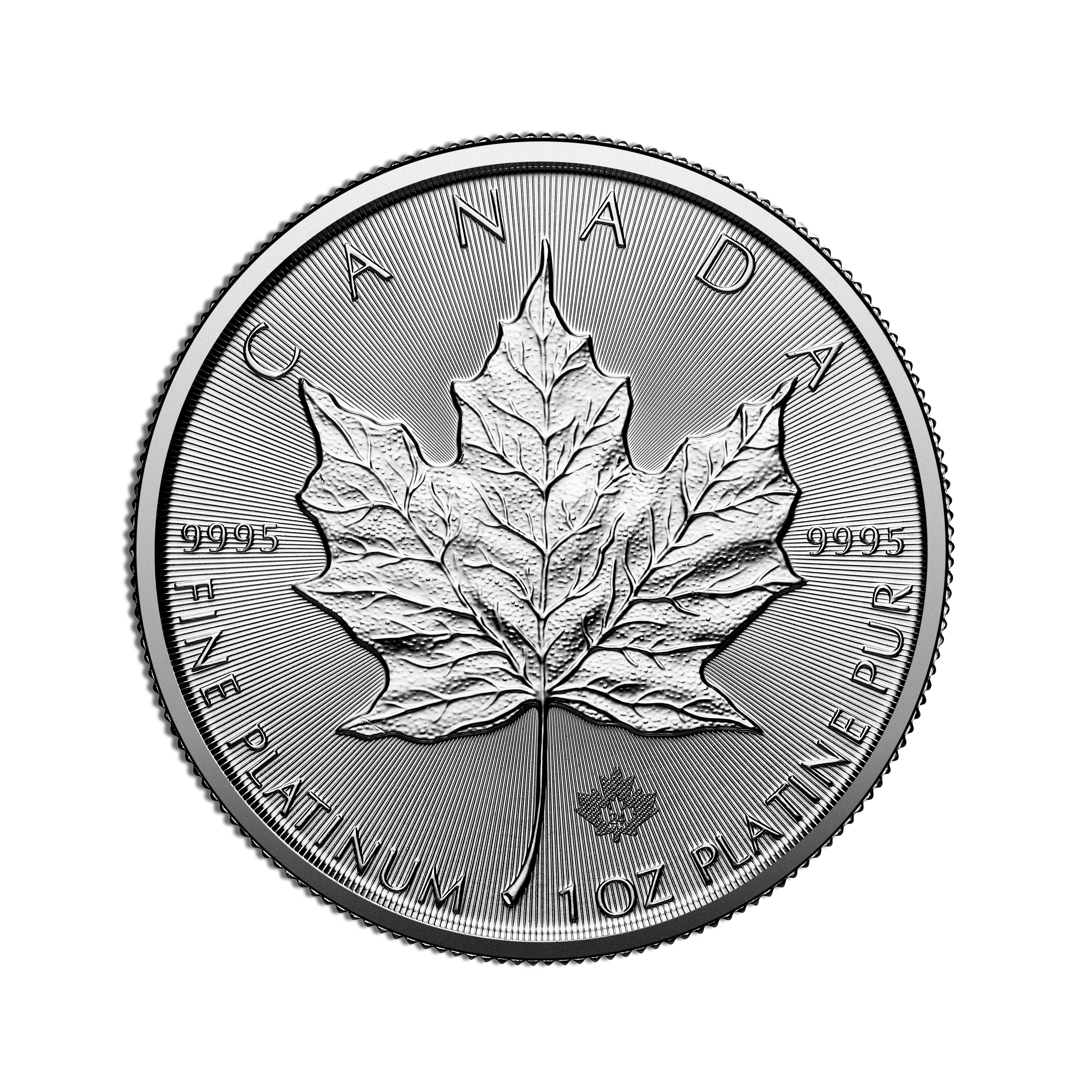 2024 1 Oz Platinum Canadian Maple Leaf - BU