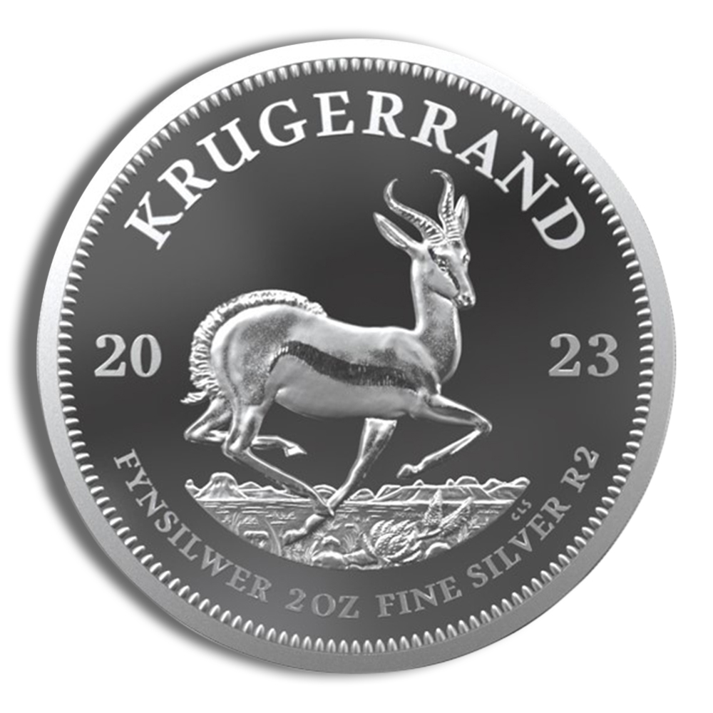 2023 2 Oz Silver South Africa Krugerrand Proof - BU (with Box and COA)