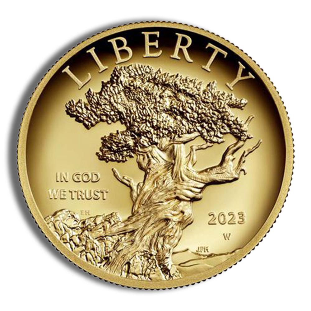 2023-W 1 Oz American Liberty High Relief Gold Coin - BU (with Box and COA)