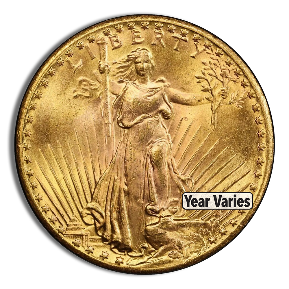 $20 Gold Saint-Gaudens Double Eagle - XF (Random Year)