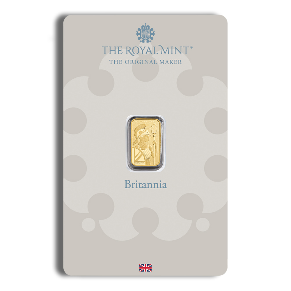 1 Gram Gold Bar - The Royal Mint Britannia (In Assay Card)