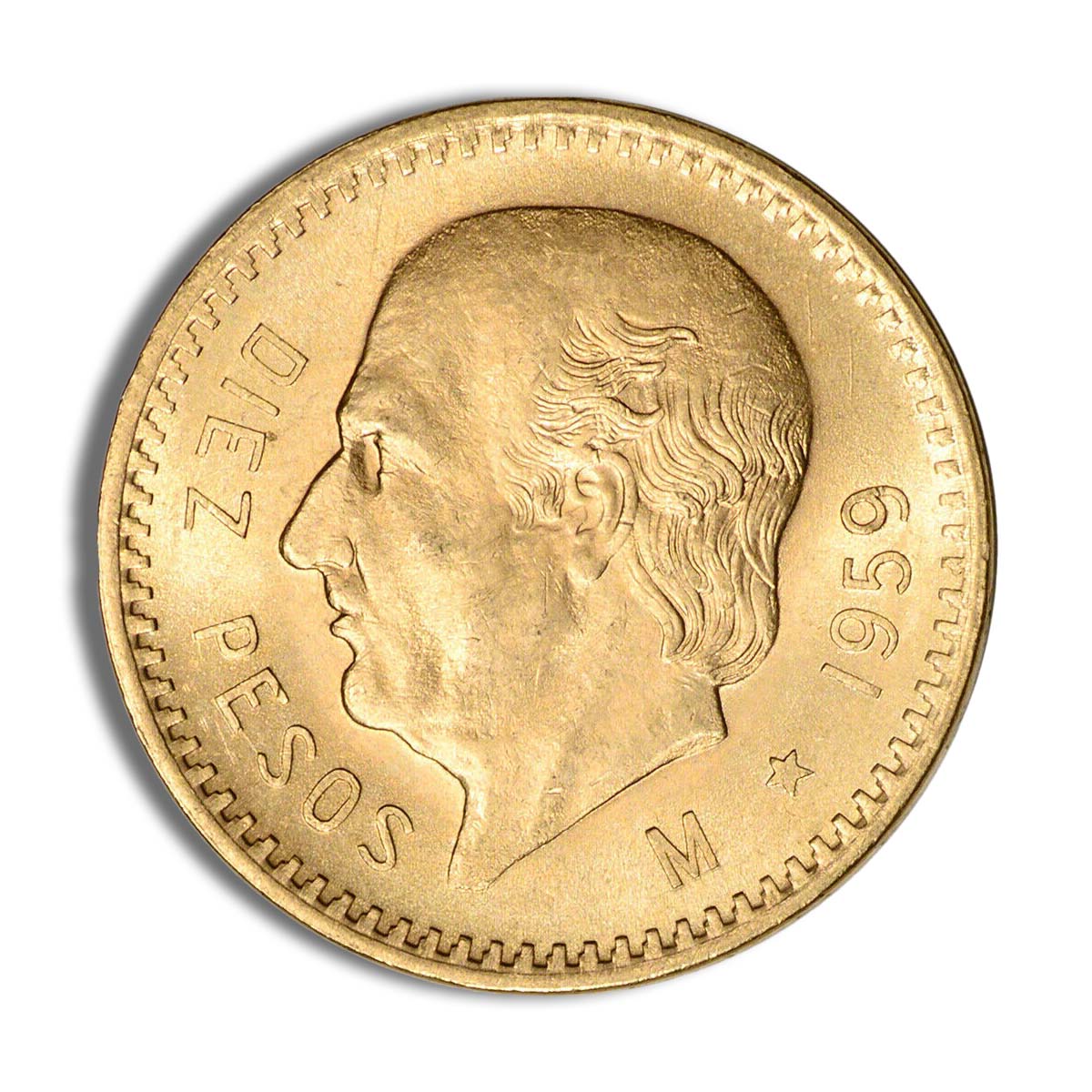 Mexico Gold 10 Peso - XF+ (Random Year)